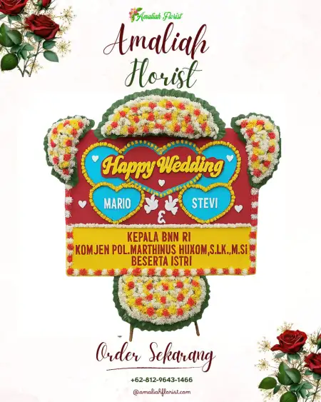 Papan Bunga Pernikahan Jelegong